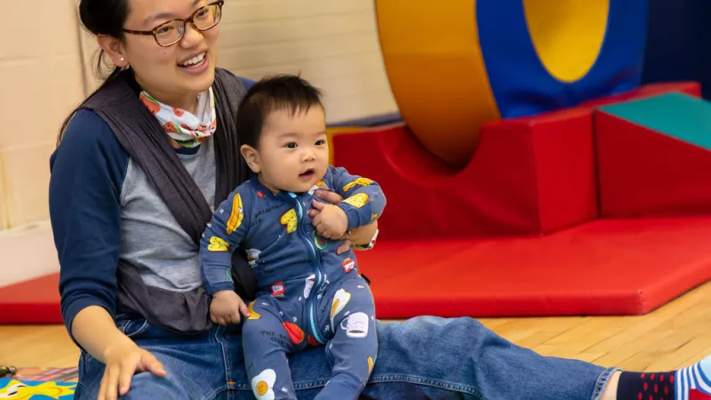 A mum and baby at Abbey's soft-play drop-in